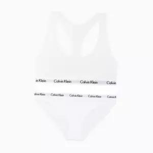 [Calvin Klein]UNDERWEAR CK 여성 코튼 스포츠브라 브라렛팬티 세트 QP1114QD3588 WHITE 697828