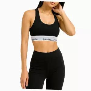 [Calvin Klein]UNDERWEAR 캘빈클라인 면 레이서백 노패드 여자 언더웨어 브라 블랙 F3785-001 697836