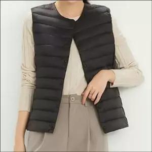 여성 경량 패딩조끼 겨울 베스트 사무실 레이어드 조끼 파우치 (WFKJR8W)