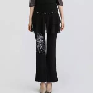 [하프클럽/셀러허브_여성트랜드패션]꽃 보석 캉캉 랩스커트 라인댄스바지