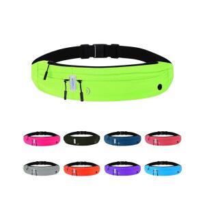 워터플라이 러닝 벨트 패니 팩: 러너 마라톤 조깅 허리 팩 스포츠 운동 피트니스 휴대폰 홀더 남성용 조거 슬림 허리밴드 블랙