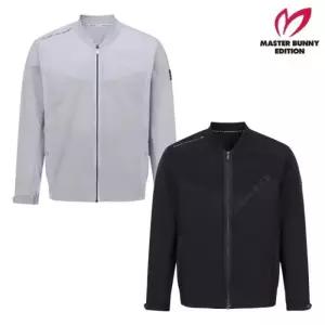 MASTER BUNNY 여성 체크 조직감 믹스 집업 점퍼 411E1JP202