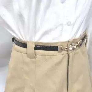 진주포인트 에나멜 가죽 벨트 심플한디자인 여자벨트