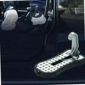 차량 사이드 스텝 실버 발받침 루프박스 보조 발판 이동용 액세서리