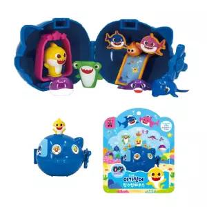 6가지 아기상어 피규어 놀이터 잠수함 에어포스 생일 랜딩 장난감 창의력