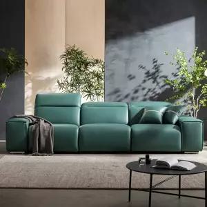 시트앤모어 베시 이태리 천연통가죽 전동 리클라이너 4인소파 KC4130