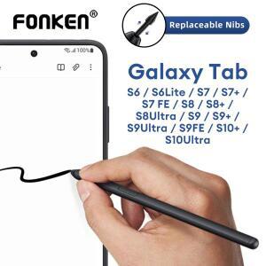 삼성 탭 S8 S7 FE S6 라이트 S9 S9FE S10플러스 S10U 펜 교체용 드로잉 스타일러스 스크린 태블릿 민감한