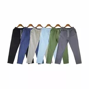 여자연청바지 고무줄 스판 여자 마 밴딩팬츠 편한바지 9부 세미바지