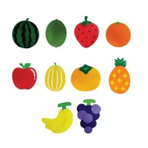 (튼튼)청양토이 펠트 찍찍이 교육자료 과일류 10종영아완구 아기장난감 용완구 모형 영아용 학습판용