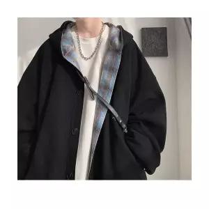 야무치 남자 데일리룩 간절기 가디건 집업 체크 후드 가을 겨울 트렌드 카디건 빅사이즈 KUK4