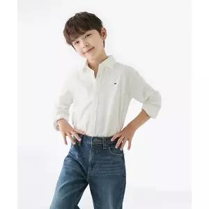 타미힐피거 TOMMY HILFIGER KIDS 스트레치 옥스포드 롱 슬리브 셔츠 T42F6HSH10CBT1YBR 563016