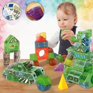 유아 STEAM 큐비콘 창의놀이 교구 3D 입체 자석블럭 133p 사고훈련 사고력