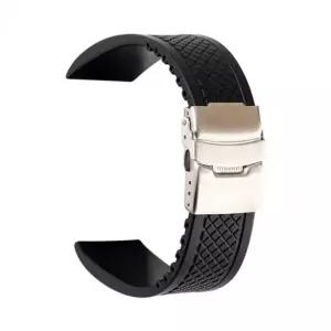 블랙 실리콘 시계줄 감각적인 우레탄 시계밴드 남성용-WFIK767