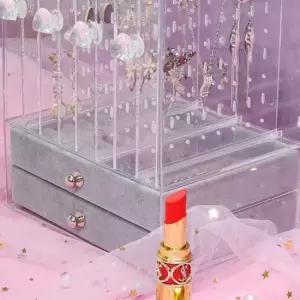 4+2 투명 악세사리 세로 보관함 보석함 반지함 목걸이보관함 귀걸이보관함 팔찌보관함
