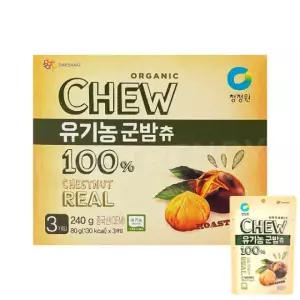 청정원 유기농 군밤츄 80g x 3개입 간편한 영양간식