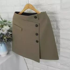 [쿨젠]gis_울버튼 미니스커트SOK.모직스커트,모직치마,스판스커트,밴딩스커트,미니스커트