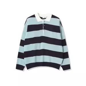 남자 단가라 럭비 카라넥 긴팔 니트티 AC-KN-Q61-소라