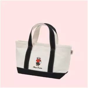 헤지스 네이비 퍼피자수 면 토트백 핸드백 가방 HJWA5E310N2 4501810