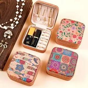 엔틱 목걸이 보관함 트레이 보석함 지퍼 휴대용 귀금