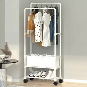 고품질 행거 옷걸이 미니 드레스룸 수납 조립식 노르딕 라이프 더블 시스템행거 옷걸이행거 WFIP90C