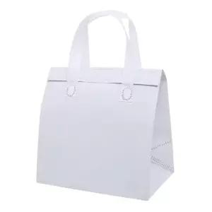 부직포 냉온 쇼핑백가방 화이트 소(24x24x15cm)