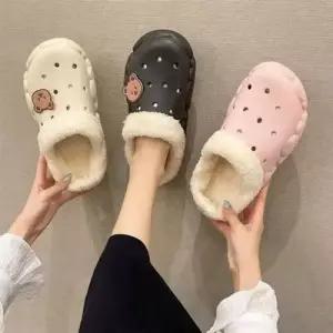 슬리퍼 겨울슬리퍼 방한 곰돌이 털슬리퍼 실내화 패치 WD82152