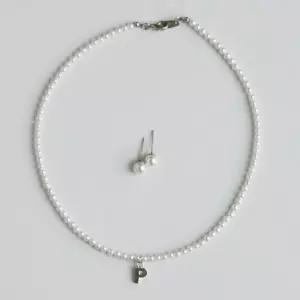 이니셜 핵 진주 세트 진주목걸이 진주 스승의날선물 여자친구선물 부모님선물