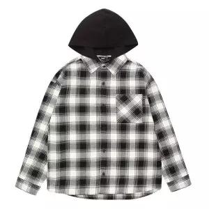 HC14 블랙 체크 셔츠  22W5331