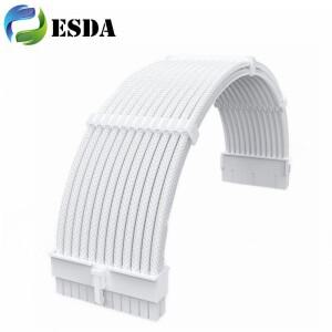 흰색 마더보드 ATX 24핀 PCI-E GPU 8핀 6+2핀 CPU EPS 4+4핀 케이블(케이블 빗 포함)