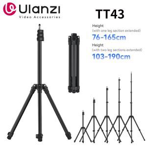 Ulanzi TT43 전화 카메라용 알루미늄 합금 삼각대 74.8인치 높이 부하 6KG 미끄럼 방지 디자인 1/4