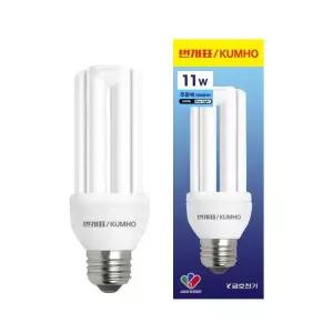 번개표 삼파장 형광램프 11W 안정기 내장형 전구 다마 형광전등