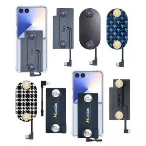 [하이셀] 배달대행 오토바이 갤럭시 C타입 or 아이폰 8핀 자석 충전패드 딱판 찍판 범퍼 젤리 케이스 젠더