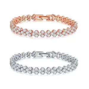 TENNIS 스포츠 남녀 팔찌 S925 3열 큐빅 도금 지르코니아