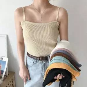 민소매티셔츠 시원한 골지나시 추천 민소매 캡 꾸안꾸 끈