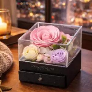[콩심팥심]액세서리 목걸이 반지 귀걸이 케이스 박스 꽃 수납함