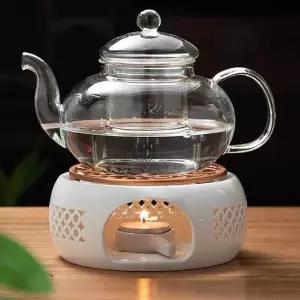 [콩심팥심]다도 힐링모드 티워머 도자기 차우리기 화이트+브론즈