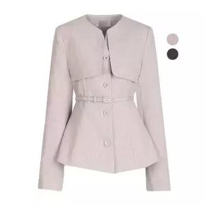 [하프클럽/비비드시크릿가너]여성 케이프 봄가을 벨티드 정장 자켓