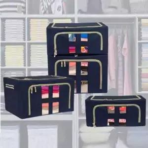 [골드스마일]접이식 리빙박스 의류 이불 수납함 보관박스 44L