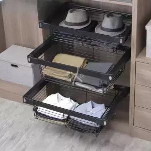 옷장 장롱 레일 걸이 장농 바구니 댐핑 가구 슬라이드 밝은