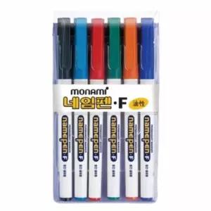 네임펜 805BGT17 F 6색 네임사인펜 유성펜 매직펜
