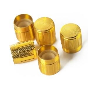 515PCS 알루미늄 전위차계 손잡이 캡 15x17MM 골드 실버 블랙 로터리 스위치 볼륨 조절 WH148