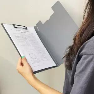 클립판 741LWL58 서류판 클립보드 세로 블랙 A4 덮개형