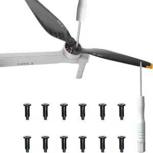 드라이버가 포함된 DJI 미니 3 프로펠러 스크류 팩 키트용 수리 부품 액세서리용 교체 예비 (12팩)