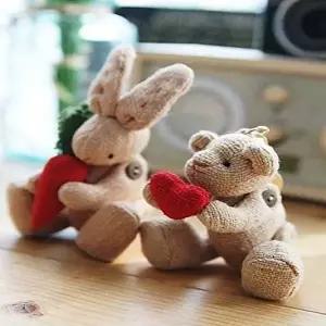 태국산 핸드메이드 당근토끼 하트곰 키홀더 (KYR-W05E2F3)