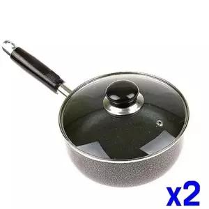 ( )유리뚜껑 편수냄비 20cm x2개 요리냄비 주방냄비