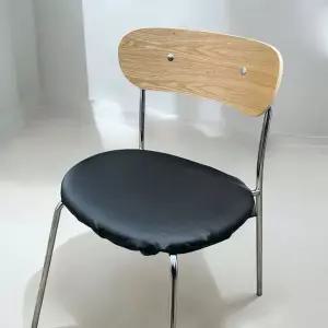 [콩심팥심]식탁의자 가죽 의자커버 가죽의자커버 블랙 리폼