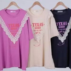 레이스 반팔티 305O317S 빅사이즈 의류 텍사스