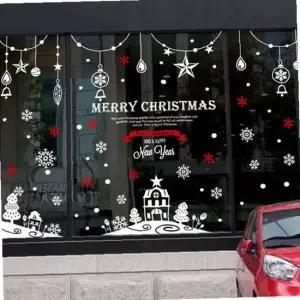 반짝이는 성탄절 마을01 유리장식스티커 유리용시트지