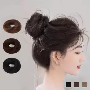 생머리 인기 인모 똥머리 헤어밴드 인모헤어피스 묶음머리가발 부분가발 올림머리가발 업스타일가발