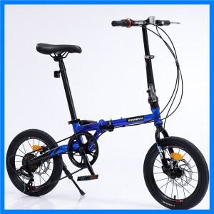 16인치 접이식 미니 자전거 야외 휴대용 성인용 자전거 여성용 디스크 브레이크 소형 휠 남녀 공용 스피드